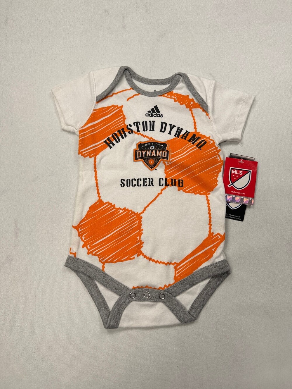 Adidas Houston Dynamo Bodysuit White 2010s Graphic - Boys 12M
